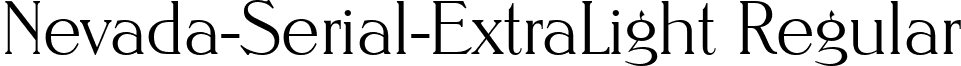 Nevada-Serial-ExtraLight Regular font - nevada-serial-extralight-regular.ttf