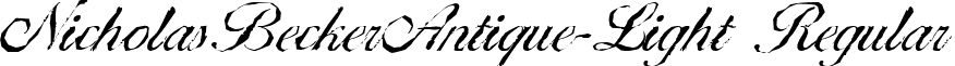 NicholasBeckerAntique-Light Regular font - nicholasbeckerantique-light-regular.ttf