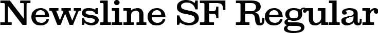 Newsline SF Regular font - newslinesf.ttf