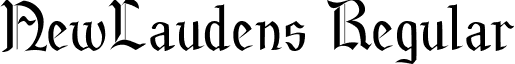 NewLaudens Regular font - newlaudens.ttf