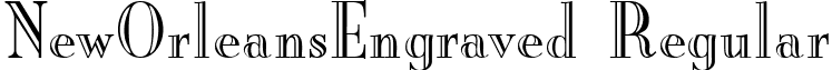 NewOrleansEngraved Regular font - neworleansengraved-regular.ttf