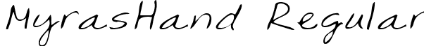 MyrasHand Regular font - myrashandregular.ttf