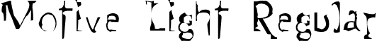 Motive Light Regular font - motivelight.ttf