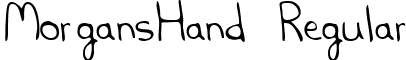 MorgansHand Regular font - morganshandregular.ttf