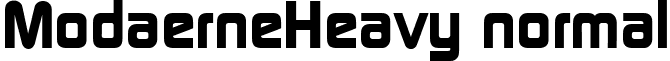 ModaerneHeavy normal font - modaerneheavyregular.ttf