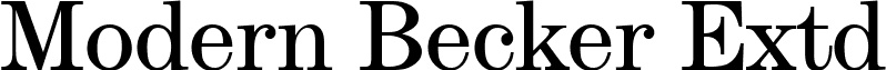 Modern Becker Extd font - modern_becker_extd.ttf