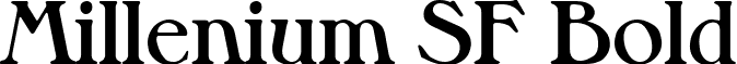 Millenium SF Bold font - milleniumsfbold.ttf