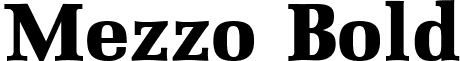 Mezzo Bold font - mezzobold.ttf