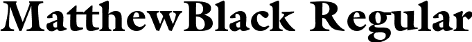 MatthewBlack Regular font - matthewblack-regular.ttf