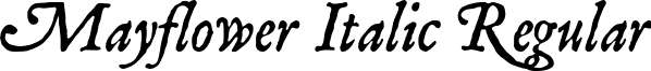 Mayflower Italic Regular font - mayfloweritalic.ttf