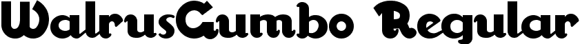 WalrusGumbo Regular font - WALRUSGU.TTF