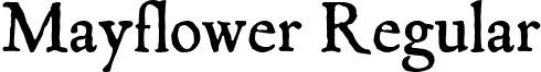 Mayflower Regular font - mayflower.ttf