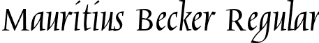 Mauritius Becker Regular font - mauritius_becker.ttf