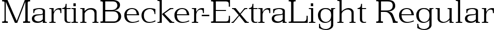 MartinBecker-ExtraLight Regular font - martinbecker-extralight.ttf