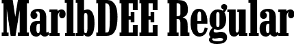 MarlbDEE Regular font - marlbdee.ttf