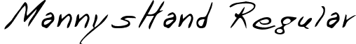 MannysHand Regular font - mannyshandregular.ttf