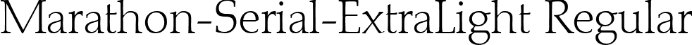 Marathon-Serial-ExtraLight Regular font - marathon-serial-extralight-regular.ttf