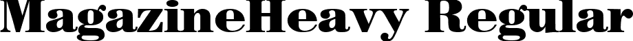 MagazineHeavy Regular font - magazineheavy-regular.ttf