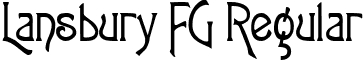 Lansbury FG Regular font - lansbury.ttf