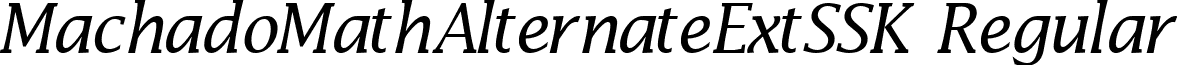 MachadoMathAlternateExtSSK Regular font - machadomathalternateextssk.ttf