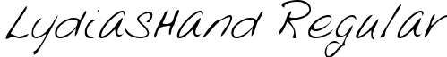 LydiasHand Regular font - lydiashandregular.ttf