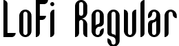 LoFi Regular font - lofi.ttf