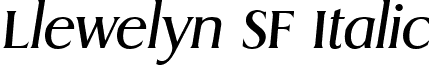 Llewelyn SF Italic font - llewelynsfitalic.ttf