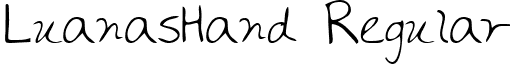 LuanasHand Regular font - luanashandregular.ttf