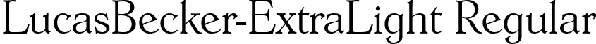 LucasBecker-ExtraLight Regular font - lucasbecker-extralight.ttf