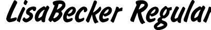 LisaBecker Regular font - lisabecker.ttf