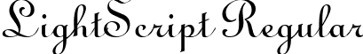 LightScript Regular font - lightscript-regular.ttf