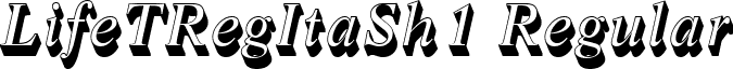 LifeTRegItaSh1 Regular font - lifetregitash1.ttf