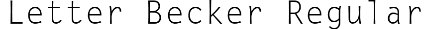 Letter Becker Regular font - letterbecker.ttf