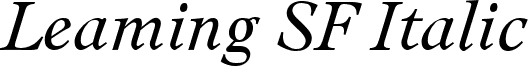 Leaming SF Italic font - leamingsfitalic.ttf