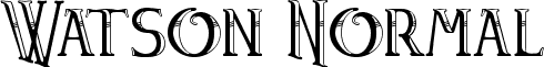 Watson Normal font - Watson.ttf