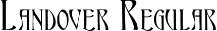 Landover Regular font - landover.ttf