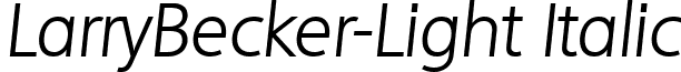 LarryBecker-Light Italic font - larrybecker-lightitalic.ttf