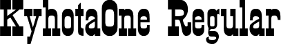 KyhotaOne Regular font - kyhotaoneregular.ttf