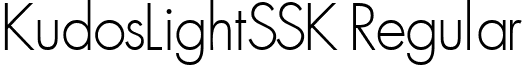 KudosLightSSK Regular font - kudoslightssk.ttf