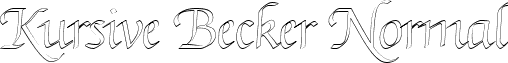 Kursive Becker Normal font - kursivebecker.ttf