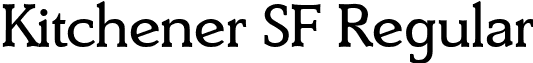 Kitchener SF Regular font - kitchenersf.ttf