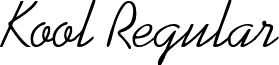 Kool Regular font - kool.ttf