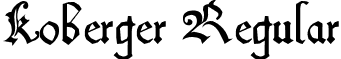 Koberger Regular font - koberger.ttf