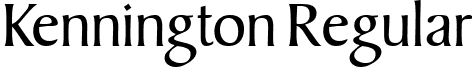 Kennington Regular font - kennington-regular.ttf