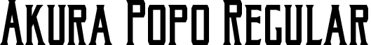 Akura Popo Regular font - Akura Popo.otf