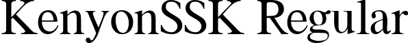 KenyonSSK Regular font - kenyonssk.ttf