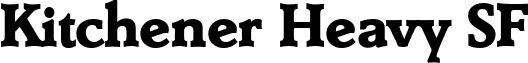 Kitchener Heavy SF font - kitchenerheavysfbold.ttf