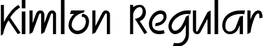 Kimlon Regular font - kimlon.ttf