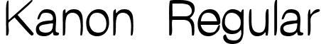 Kanon Regular font - kanon.ttf