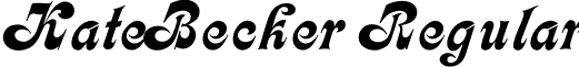 KateBecker Regular font - katebecker.ttf